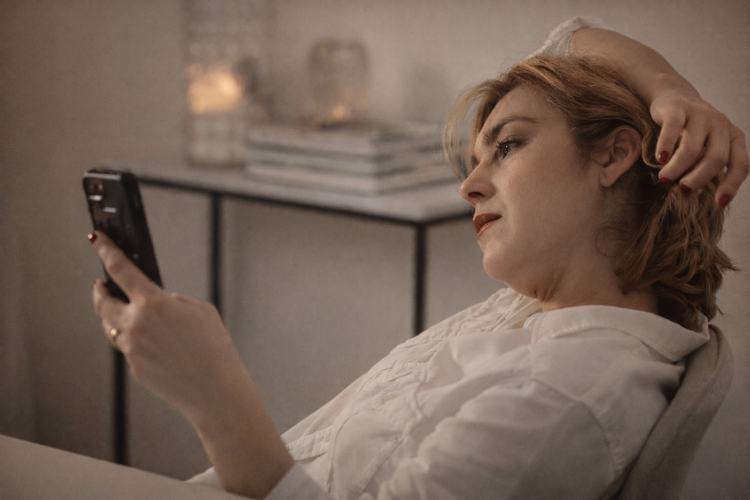 Quiet moment at home